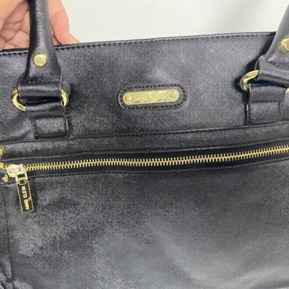 Anne Klein Women's Black Structured Satchel Tote Bag Medium - Picture 8 of 8